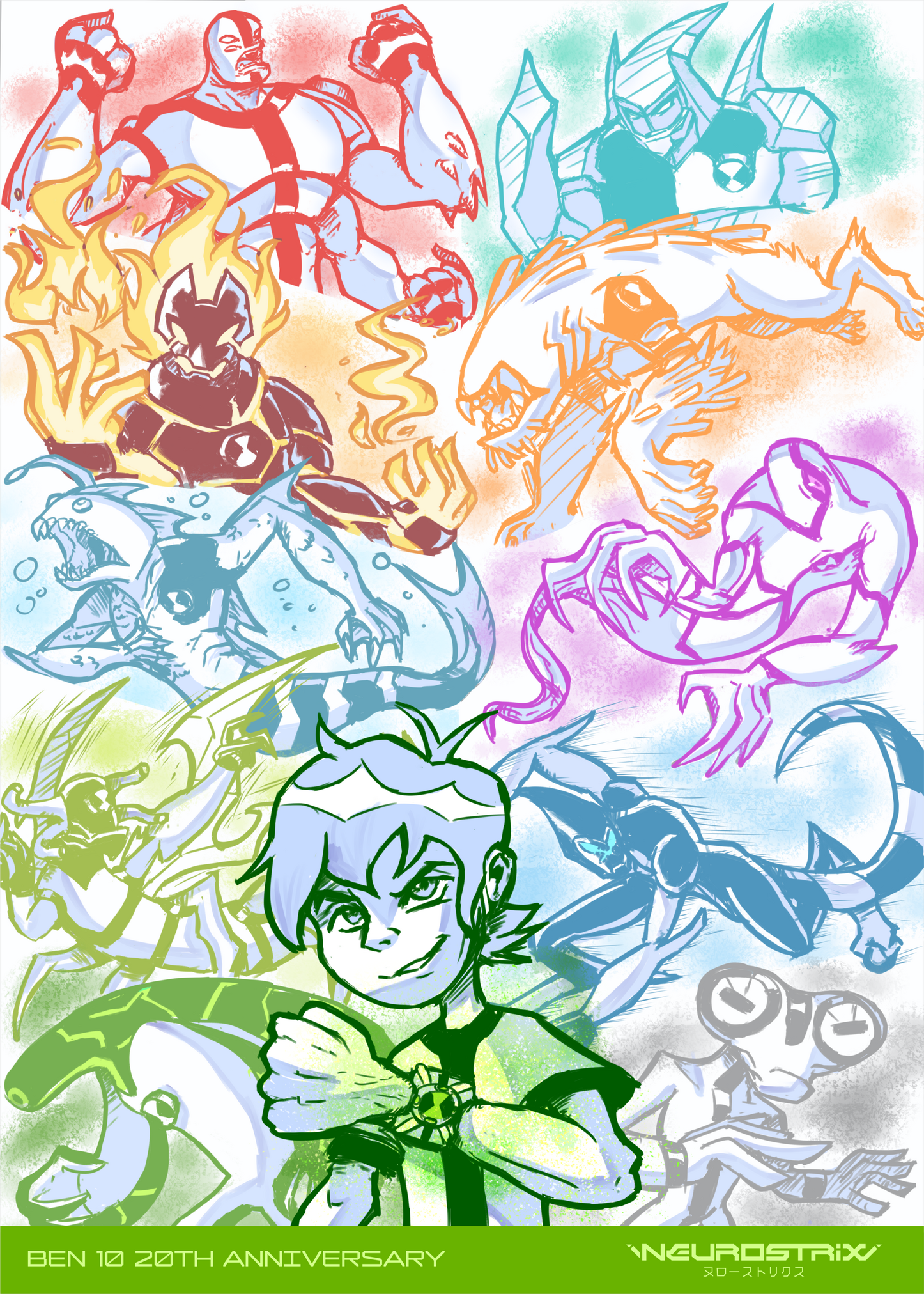 Ben 10 20th anniversary fanart
