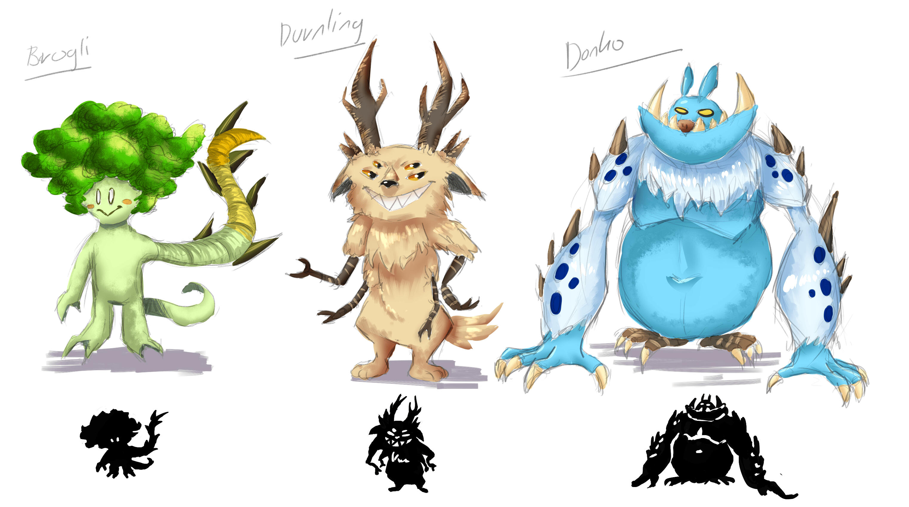 Forest creatures from blobs