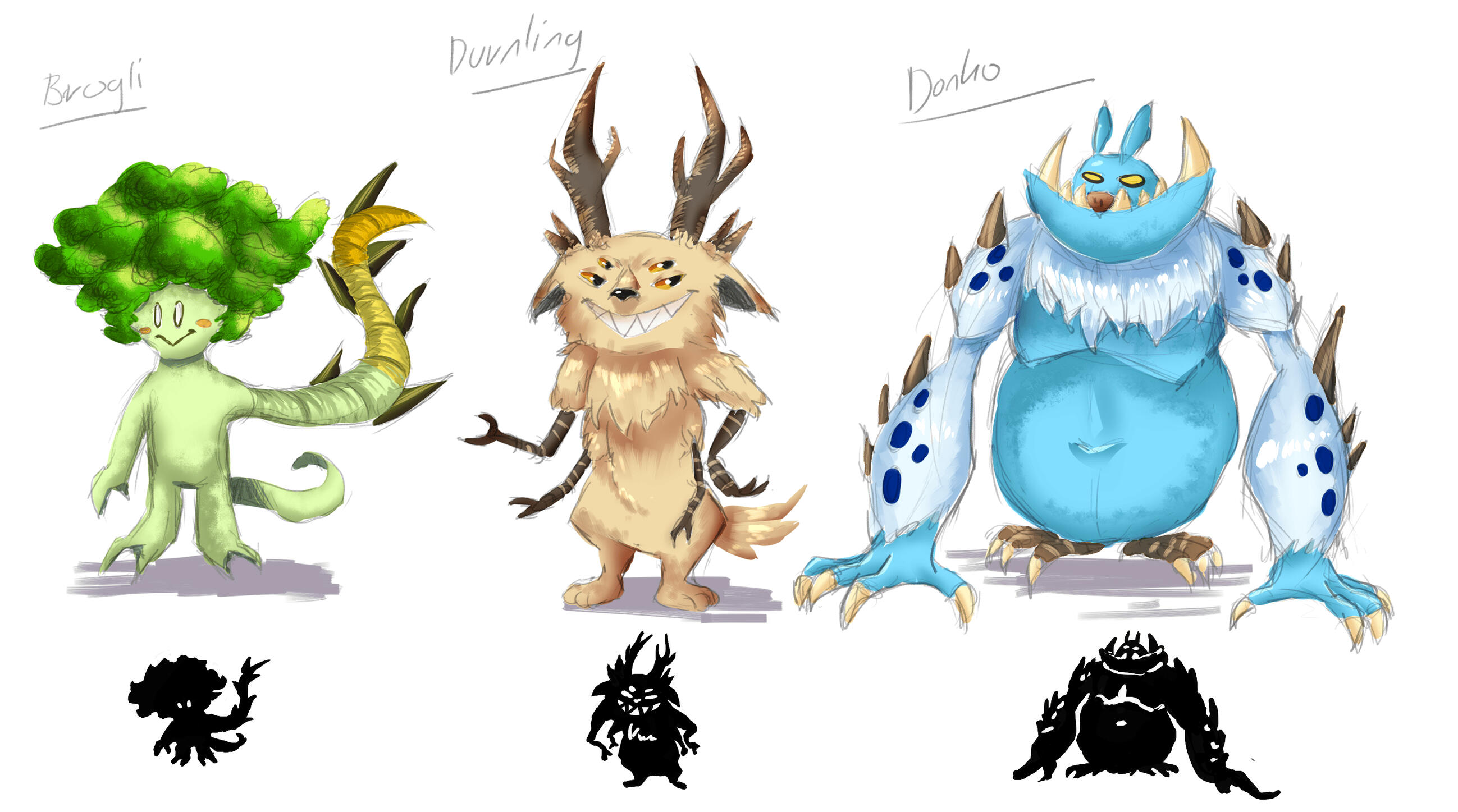 Forest creatures from blobs