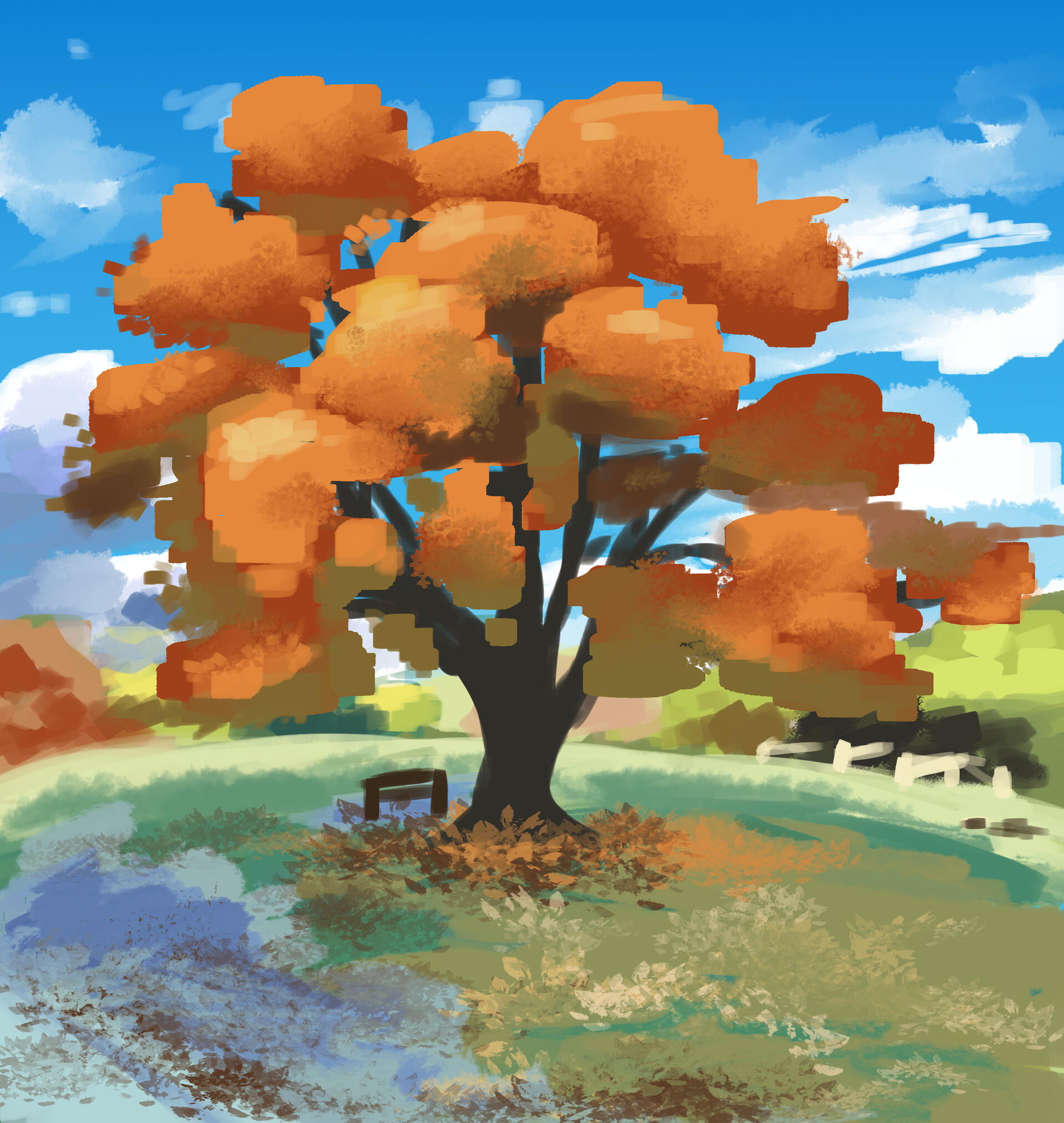 Complex background