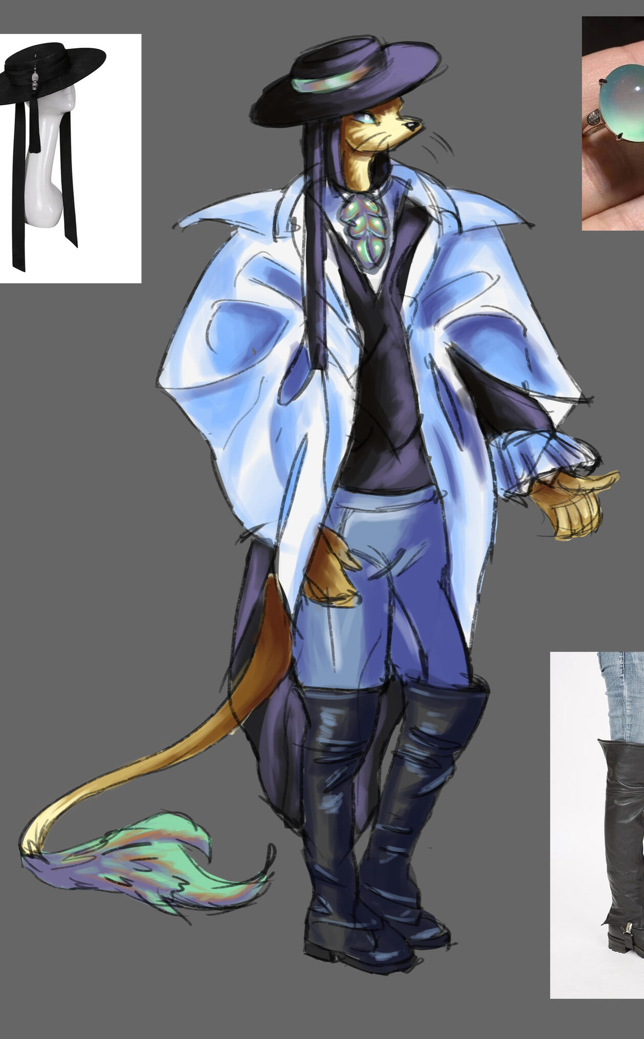 Colored sketch + full body