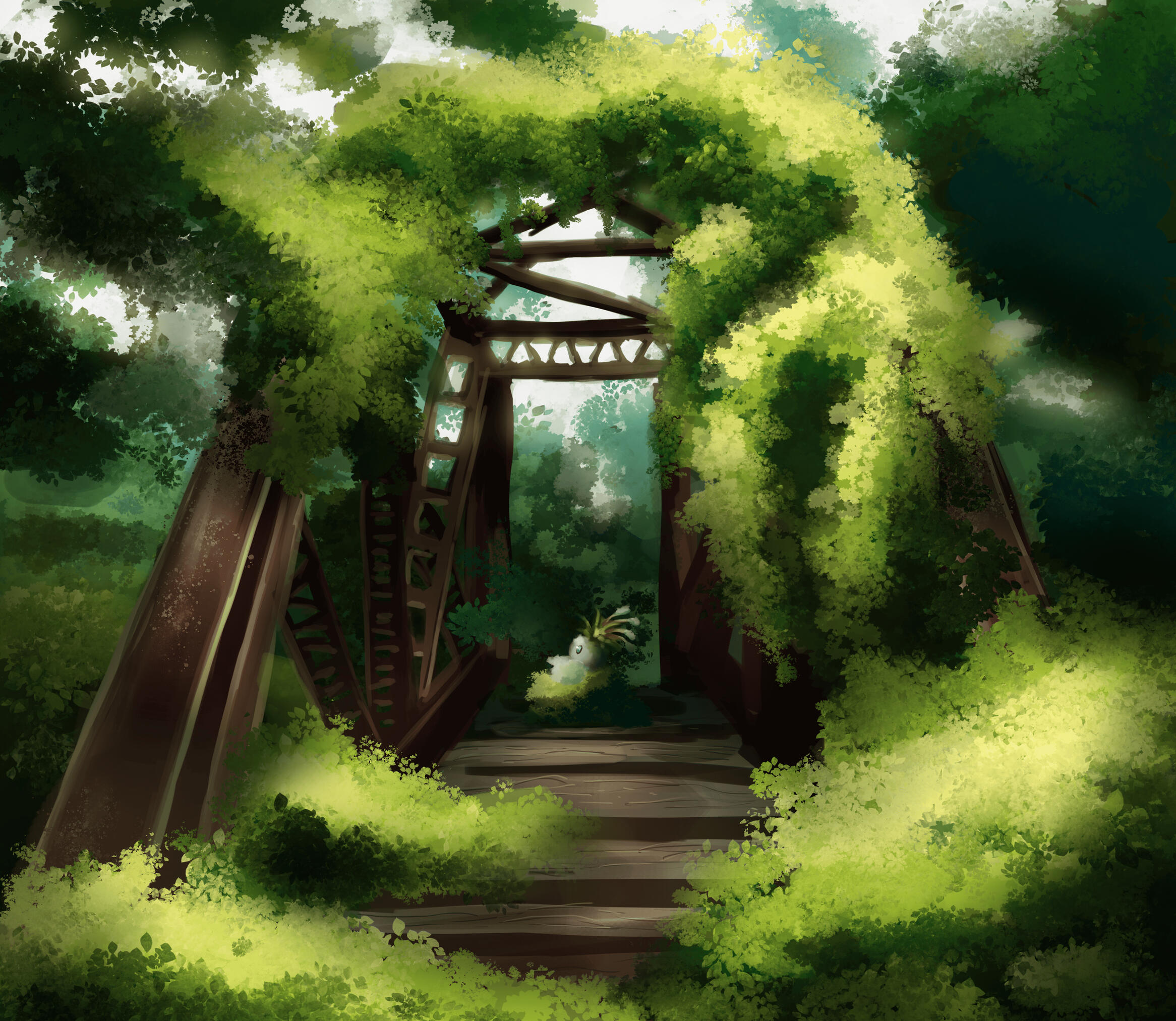 Full render + complex background